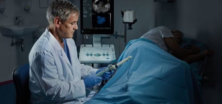 Ultrasound of the prostate through the rectum is an informative method of diagnosing prostatitis