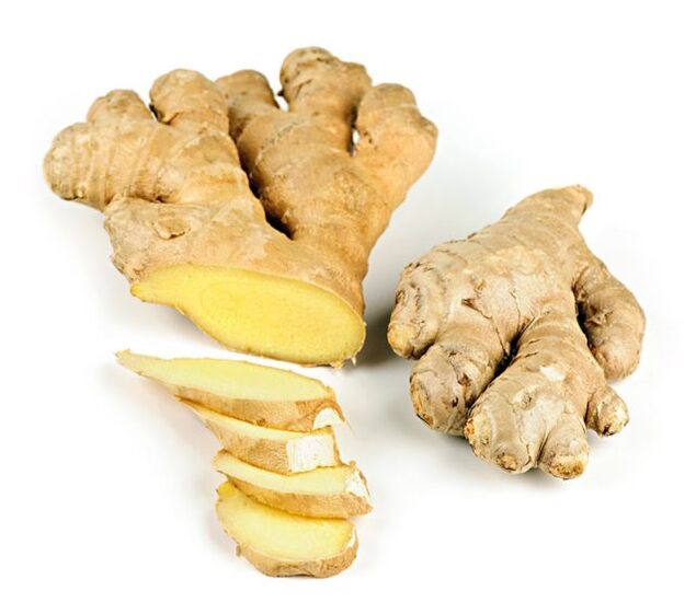 Ginger root eliminates inflammation bringing relief to the patient with prostatitis